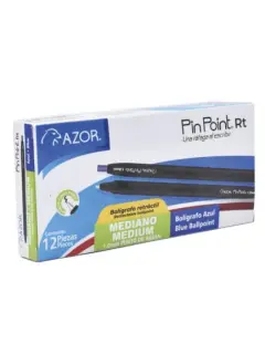 Bolígrafo Azor Pin Point RT Azul Punto Mediano CJ12