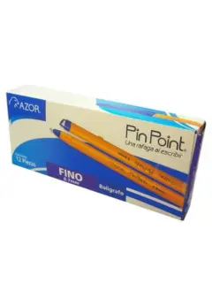 Bolígrafo Azor Pin Point Punto Fino Color Azul CJ12
