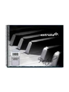 Cuaderno Estrella Italiano Espiral Pautado 50H