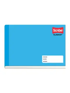 Cuaderno Scribe  Cosido Italiano Clásico Blanco 100H